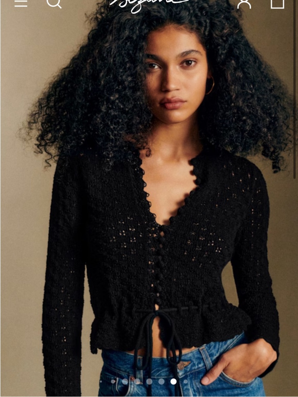 Sezane Martie Cardigan in Black
